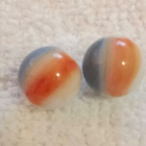 Akro "Patriot Marble Red Blue White Superman Patch Pepsi Logo 5/8" .62" set of 2